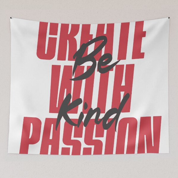 Item preview, Create With Passion Be Kind Retro Typography designed and sold by andry01.