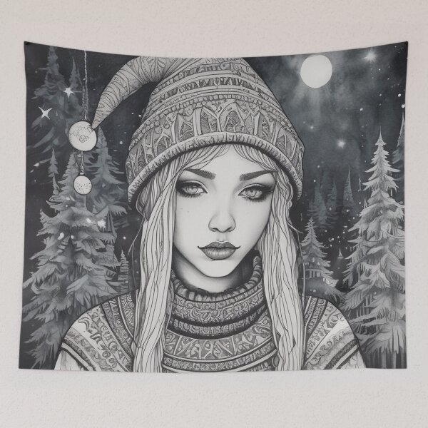 Item preview, 2025 Christmas and Holiday Elf - Watercolor & Ink 4 designed and sold by KBMediaArt.