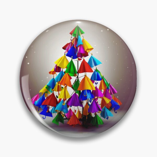 Item preview, Christmas Tree with Crazy Colorful Umbrellas. designed and sold by Zofia Sosnecka.
