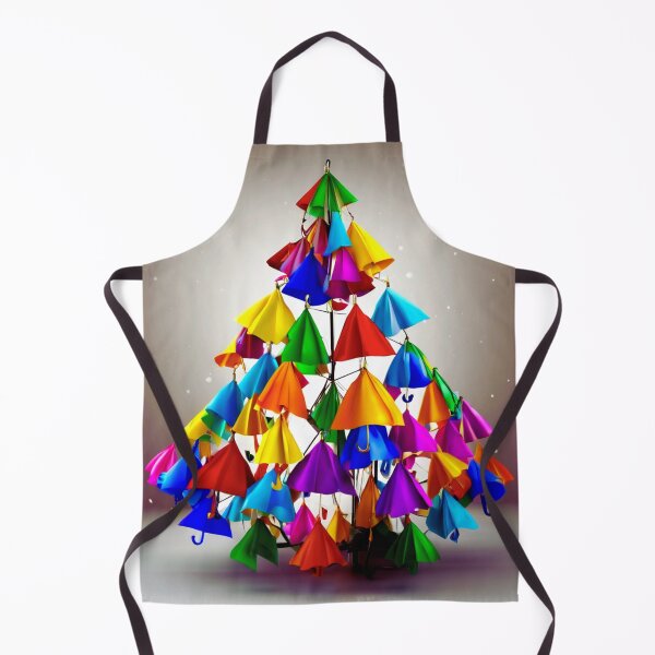 Item preview, Christmas Tree with Crazy Colorful Umbrellas. designed and sold by Zofia Sosnecka.