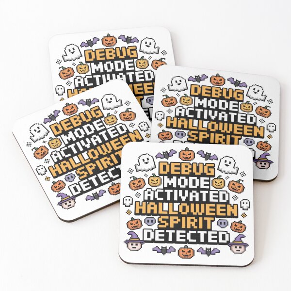 Item preview, Debug Mode Activated Retro Pixel Halloween Humor designed and sold by chattsuede.