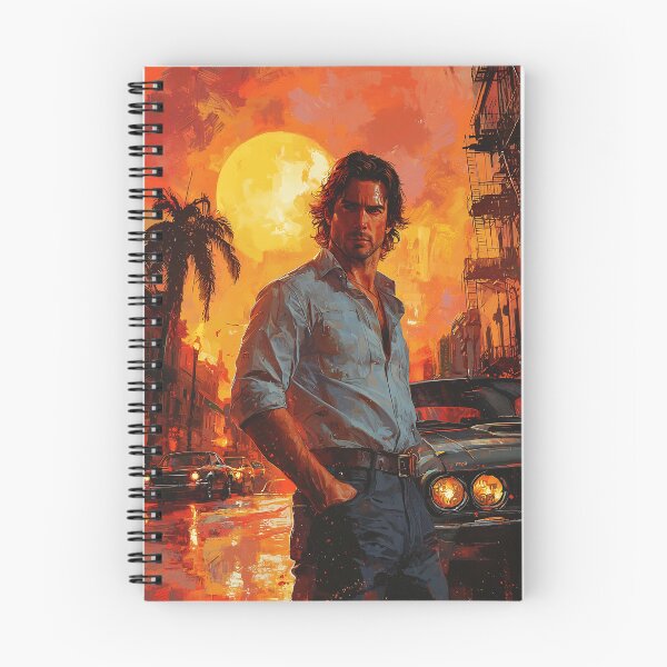 Item preview, Vintage Detective Sunset Art - Retro Car Noir Film Poster Illustration designed and sold by MetroEnvision.