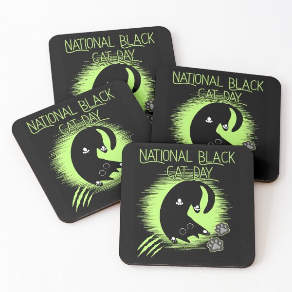 Item preview, National Black Cat Day Cute Design designed and sold by EarthArtDesigns.