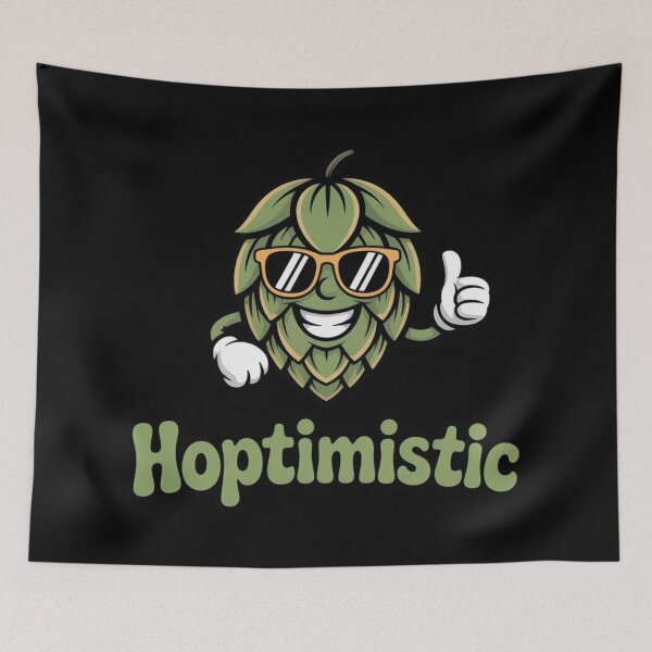 Item preview, Funny Craft Beer Design – Hoptimistic Hop Lover Shirt designed and sold by CrunchyGoats.
