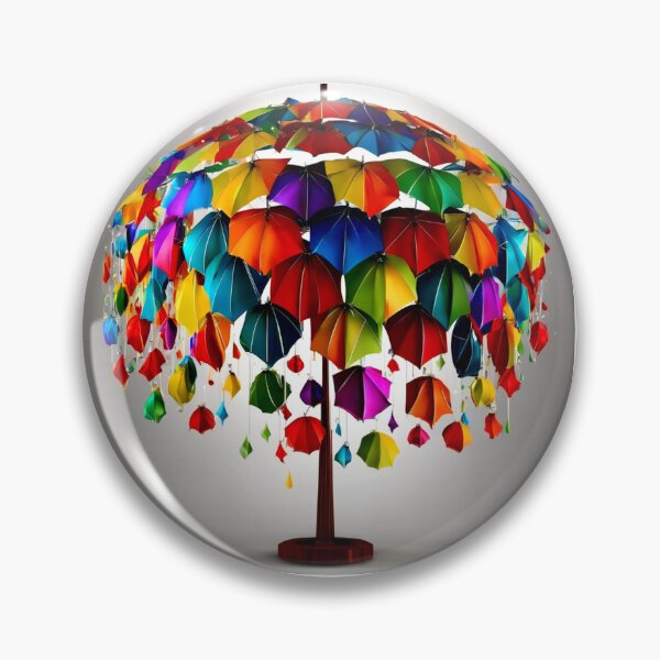 Item preview, Christmas Tree with Crazy Colorful Umbrellas. designed and sold by Zofia Sosnecka.