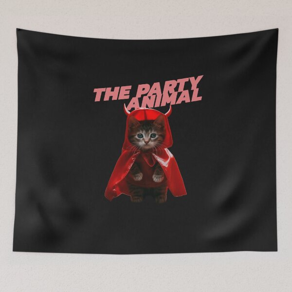 Item preview, THE PARTY ANIMAL Cat designed and sold by JusTiceT-shirts.