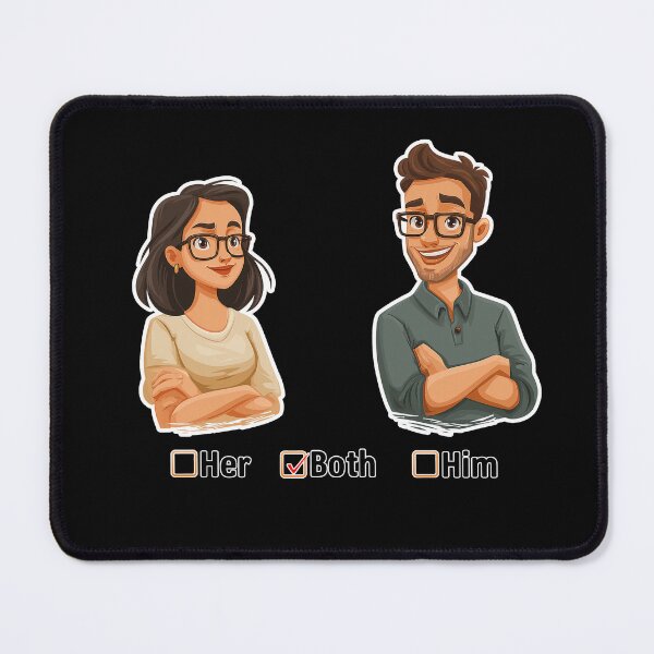 Item preview, Him Her Both Swinger Lifestyle Adult Culture designed and sold by Pineapple-Ink.