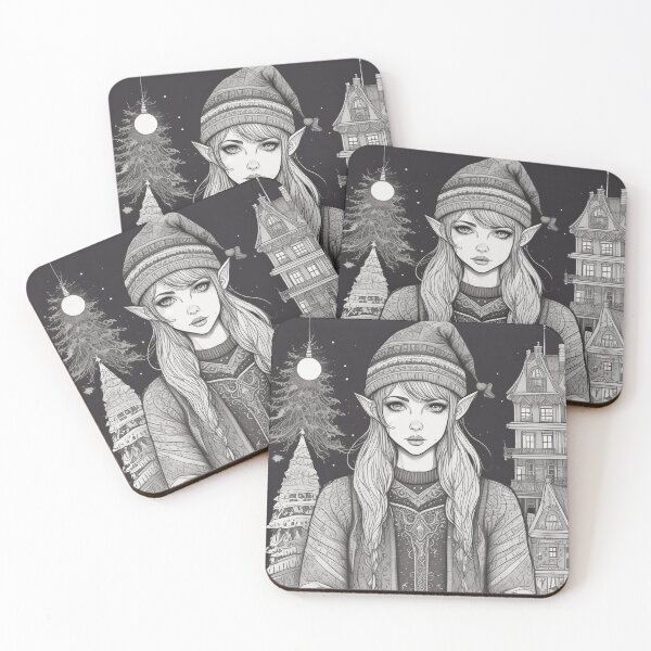 Item preview, 2025 Christmas and Holiday Elf - Watercolor & Ink 7 designed and sold by KBMediaArt.