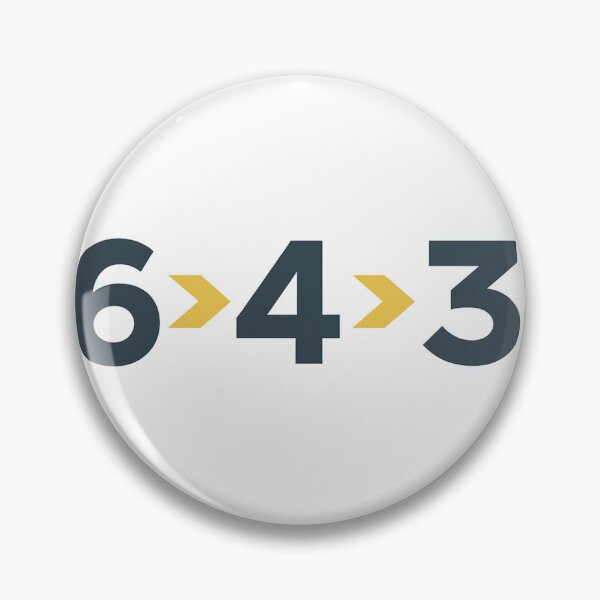 Item preview, 6-4-3 Double Play – Modern Baseball Design by Backstop & Co. designed and sold by BackstopAndCo.