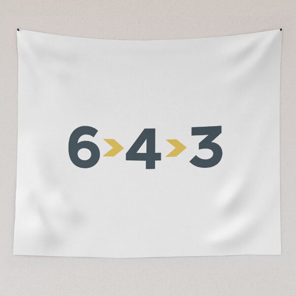 Item preview, 6-4-3 Double Play – Modern Baseball Design by Backstop & Co. designed and sold by BackstopAndCo.