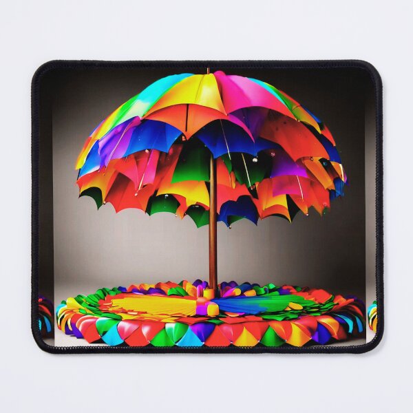 Item preview, Christmas Tree with Crazy Colorful Umbrellas. designed and sold by Zofia Sosnecka.