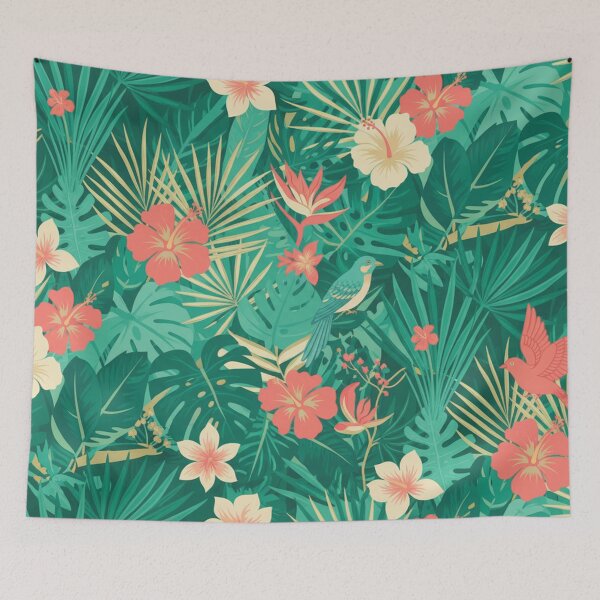 Item preview, Tropical Sage Green Tropical Floral Pattern designed and sold by CreazyCreator77.