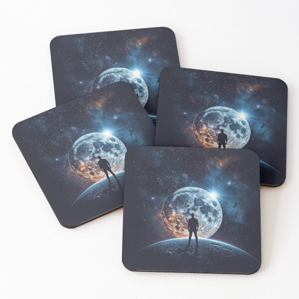 Item preview, Man looking at the moon while in space designed and sold by Nikeocean.