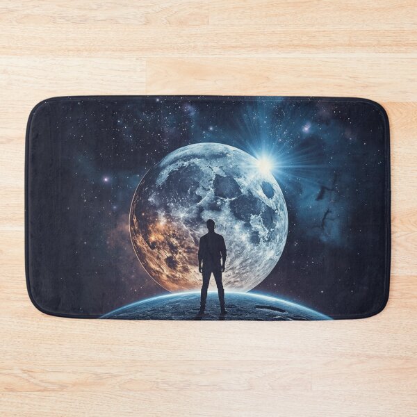 Item preview, Man looking at the moon while in space designed and sold by Nikeocean.
