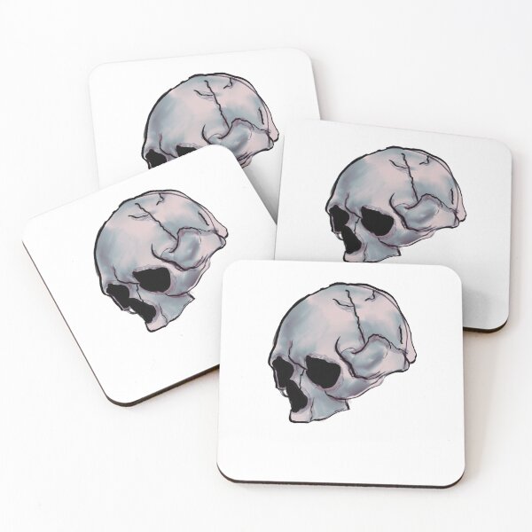 Item preview, Skully the skull - bluey grey designed and sold by HauntAndDoodles.