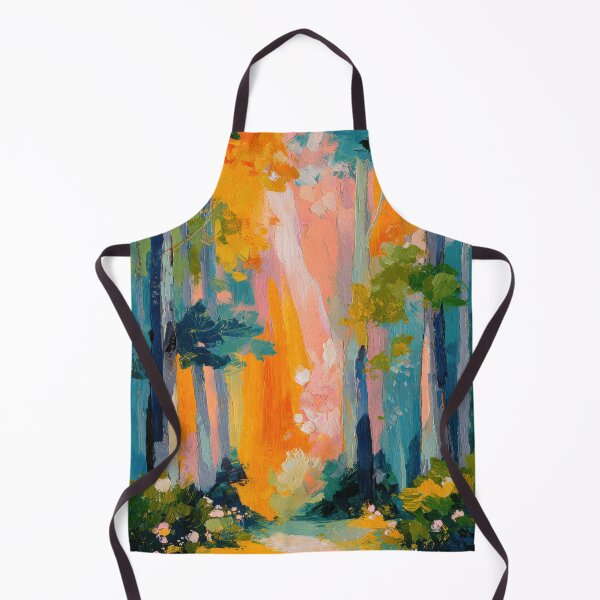 Item preview, Abstract forest path in bright colors designed and sold by ArtHouseNiklas.