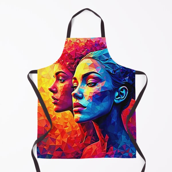 Item preview, Vibrant Faces Mosaic Abstract Print designed and sold by Health And Fitness Posts e-Store.