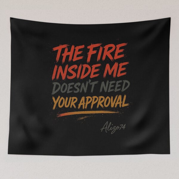 Item preview, The Fire Inside Me – Motivational Quote Typography designed and sold by alizo74.