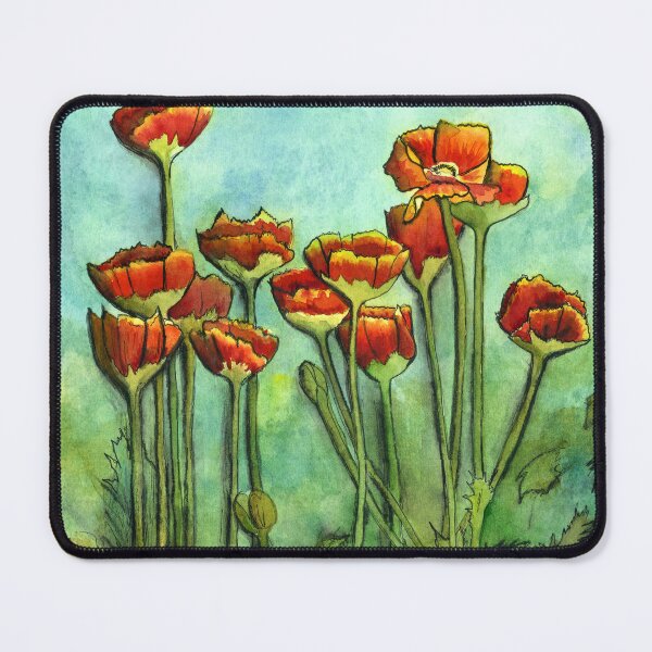 Item preview, Original Watercolor Print of Poppies by Artist J. Susan Cole Stone designed and sold by imerikana.
