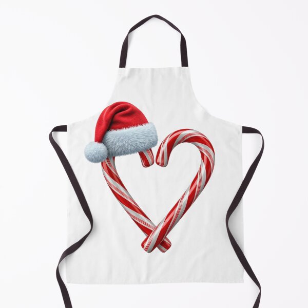 Item preview, Candy Cane Heart with Santa Hat – Hyperrealistic Christmas 3D Illustration on White Background designed and sold by PixelVibe782.