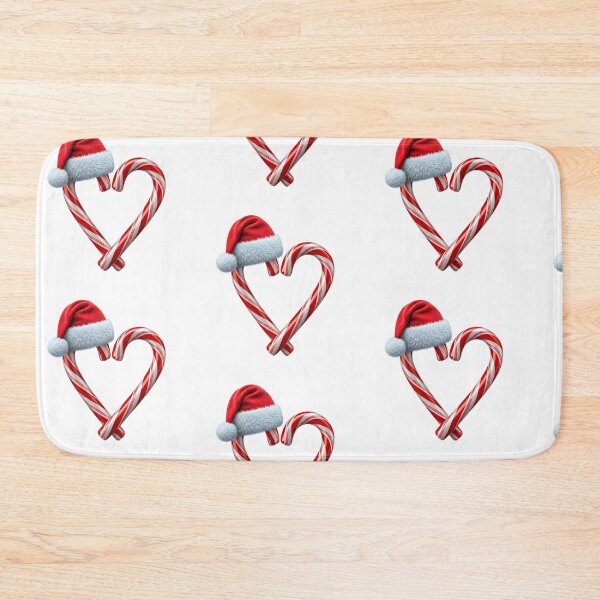 Item preview, Candy Cane Heart with Santa Hat – Hyperrealistic Christmas 3D Illustration on White Background designed and sold by PixelVibe782.