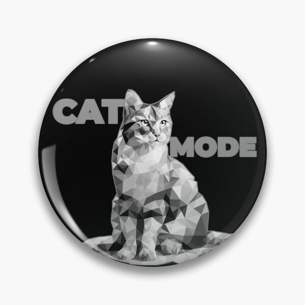 Aperçu de l'œuvre Mode Chat – Motif chat monochrome low-poly créée et vendue par InFrameVision.