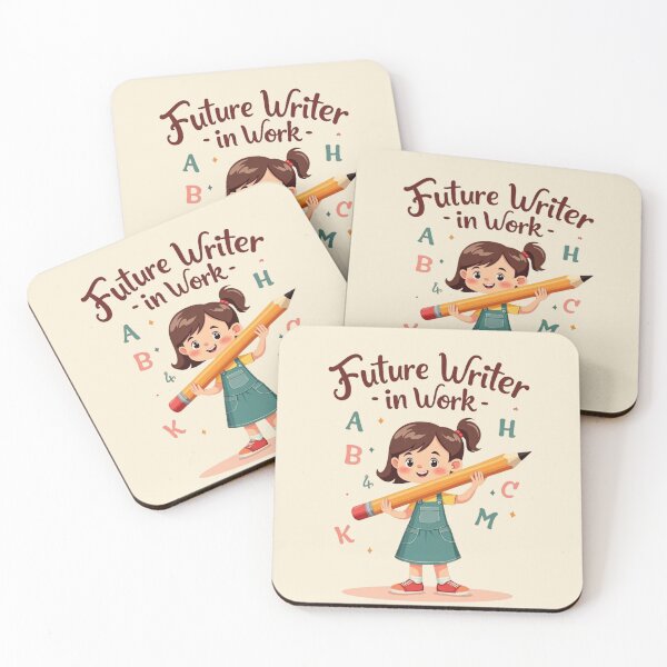 Item preview, ✨ *Future Writer at Work* – Cute 3D Cartoon Girl Design | Kids Writer Gift | Inspiring Creative Dreamer Collection designed and sold by CallisC-Arts.