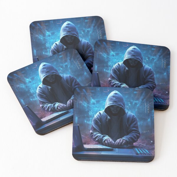 Item preview, Cyberpunk Coder – Futuristic Digital Mystery Art designed and sold by zevorgue.