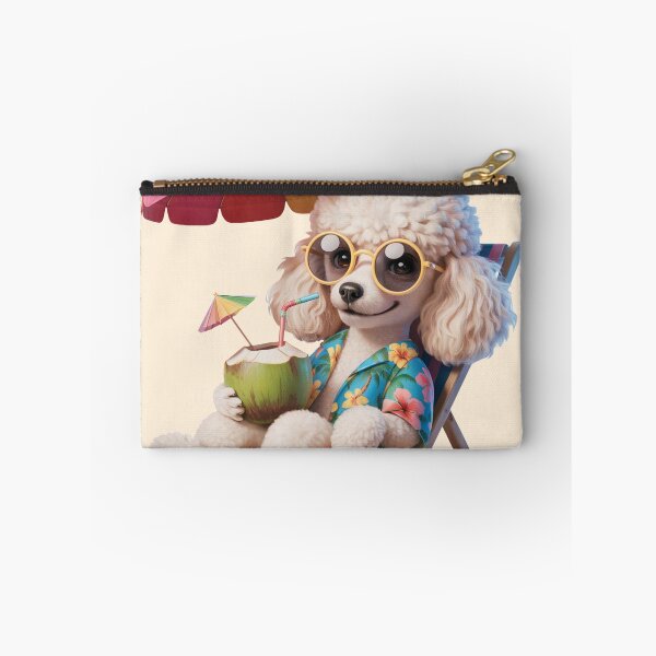 Artikelvorschau, Tropical Poodle Art | Funny Beach Dog Design | Summer Vacation Vibes entworfen und verkauft von CPP-Design.