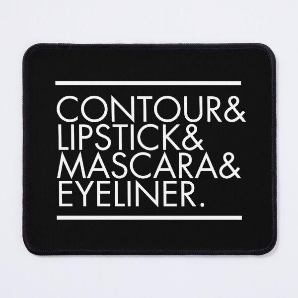 Item preview, Contour & Lipstick & Eyeliner & Mascara — Minimalist Beauty Typography (white) designed and sold by didijuca.