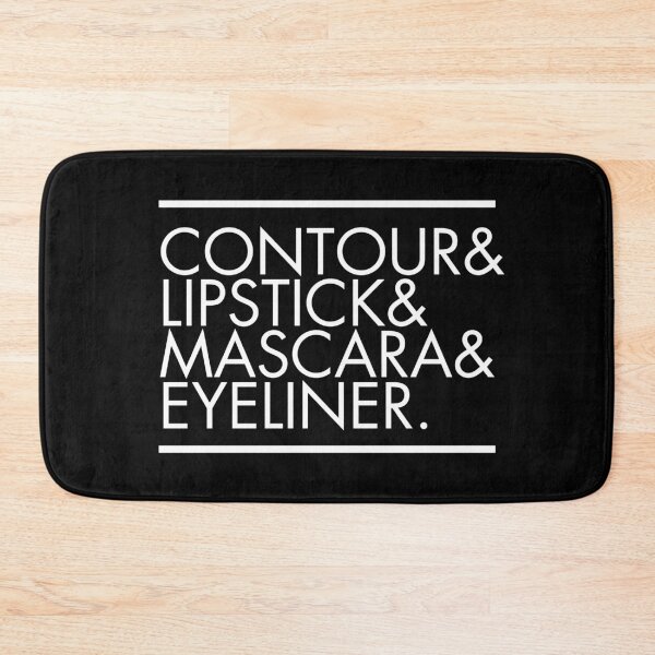 Item preview, Contour & Lipstick & Eyeliner & Mascara — Minimalist Beauty Typography (white) designed and sold by didijuca.