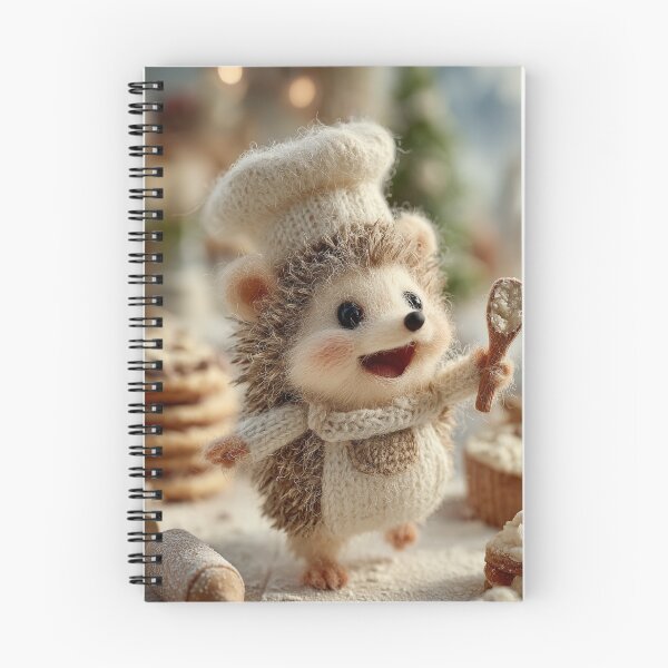 Aperçu de l'œuvre Chef Hedgehog Cute Cozy Baking Holiday Cottagecore Art créée et vendue par TheColorKey.