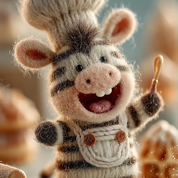 Vorschaubild zum Design Chef Zebra Cute Baking Cozy Holiday Art von TheColorKey