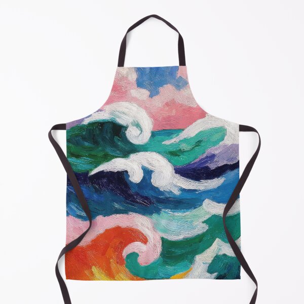 Item preview, Abstract waves in pink, blue and green designed and sold by ArtHouseNiklas.