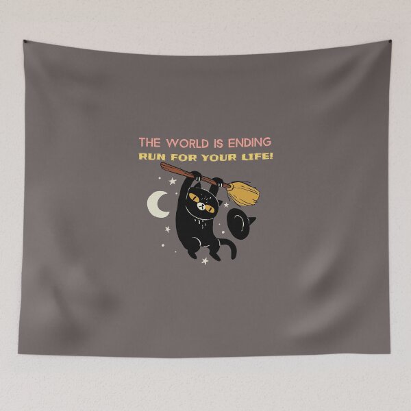 Item preview, THE WORLD IS ENDING, RUN FOR YOUR LIFE! designed and sold by JusTiceT-shirts.