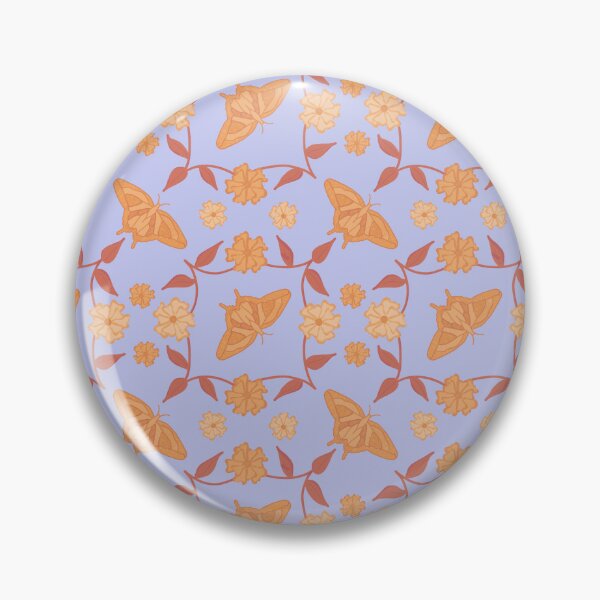 Item preview, Butterflies and Petals Pattern in Dusty Periwinkle designed and sold by designsbyklm.