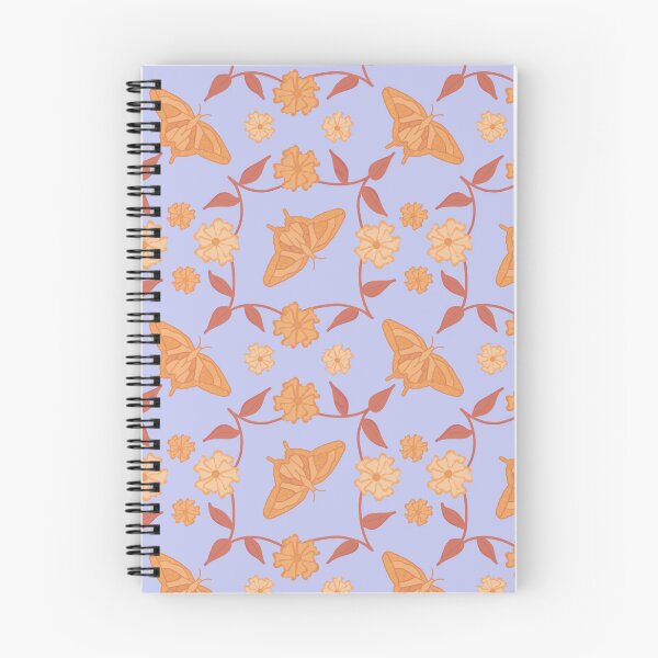 Item preview, Butterflies and Petals Pattern in Dusty Periwinkle designed and sold by designsbyklm.