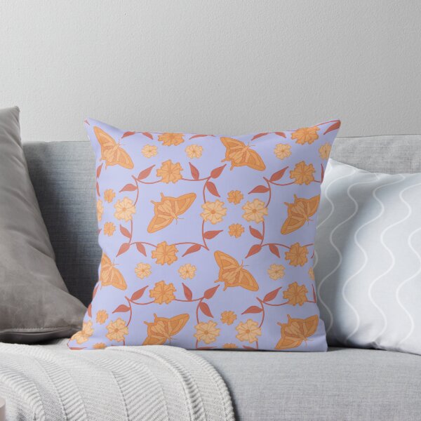 Item preview, Butterflies and Petals Pattern in Dusty Periwinkle designed and sold by designsbyklm.