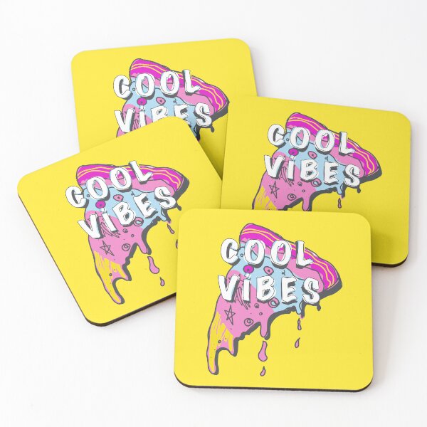 Item preview, Cool Vibes Dripping Colorful Pizza Slice designed and sold by Pixel & Petal.