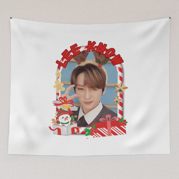 Item preview, Stray Kids Lee Know Christmas Collage: Festive Kpop Cheer Merry Christmas Stay designed and sold by AJUNICE STUDIO.