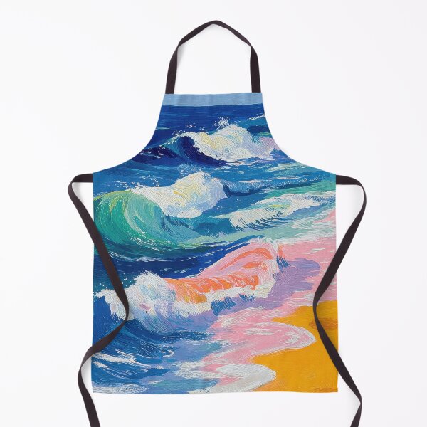 Item preview, Abstract waves in blue, green and pink designed and sold by ArtHouseNiklas.