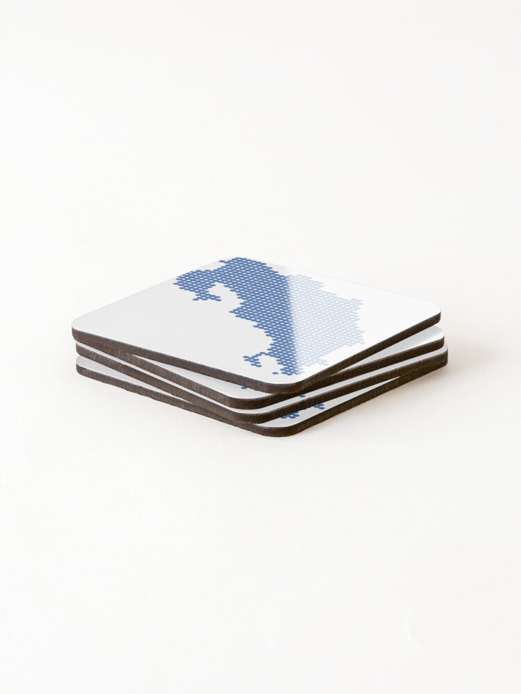 Thumbnail 4 of 5, Coasters (Set of 4), Blue Rhinestone Costa Rica designed and sold by TheIconSmith.