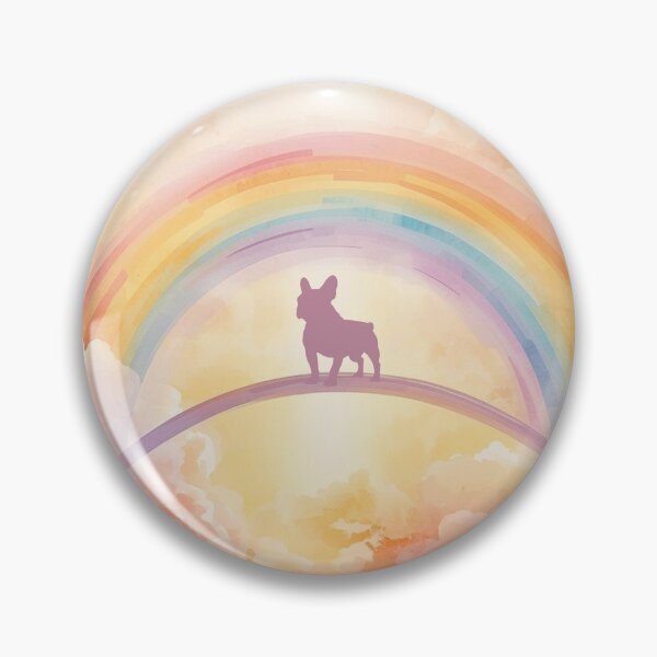 Item preview, French Bulldog Rainbow Bridge Memorial Art – Playlist QR Code for Dog Loss Healing designed and sold by Esterlane.
