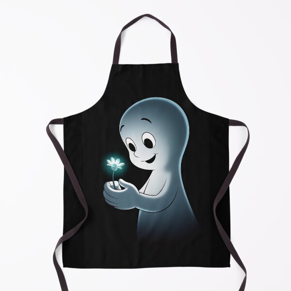 Item preview, Melancholy Casper with Glowing Flower - Minimalist Ghost Art designed and sold by Pro AguiZoul Art.