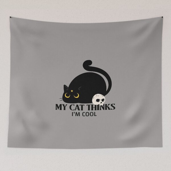 Item preview, MY CAT THINKS I'M COOL designed and sold by JusTiceT-shirts.