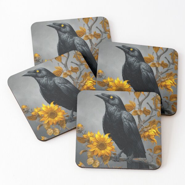 Item preview, Gothic Fantasy - Crow and Sunflowers designed and sold by scicilysimonee.