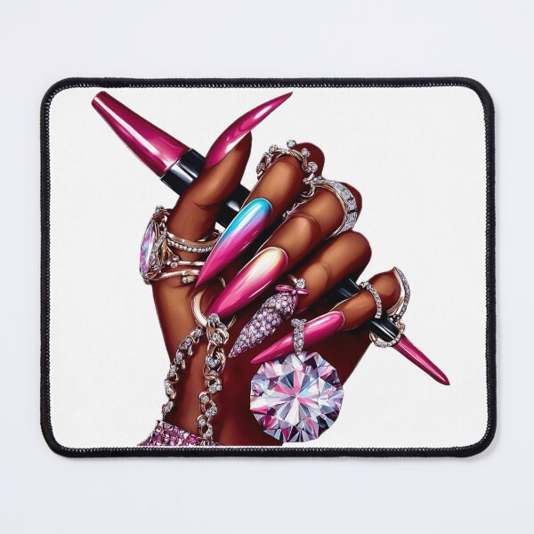 Item preview, Glossy Pink Diamond Nail Art designed and sold by Lulunza.