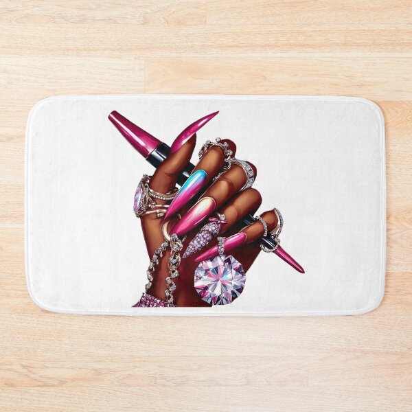 Item preview, Glossy Pink Diamond Nail Art designed and sold by Lulunza.
