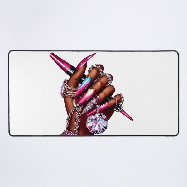 Item preview, Glossy Pink Diamond Nail Art designed and sold by Lulunza.