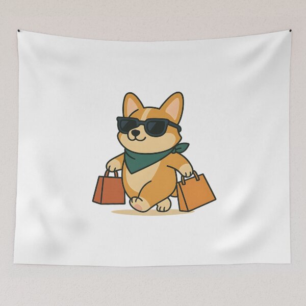 Item preview, Cool Corgi Shopping Spree designed and sold by CosmoPixelArts.
